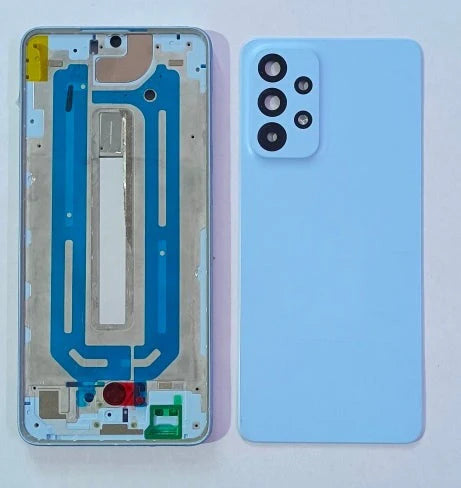 Back Panel With Middle Frame for Samsung Galaxy A33 5G : Blue Back Panel With Middle Frame for Samsung Galaxy A33 5G : Blue